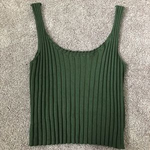 SHEIN Size S Olive Green Ribbed Tank Top